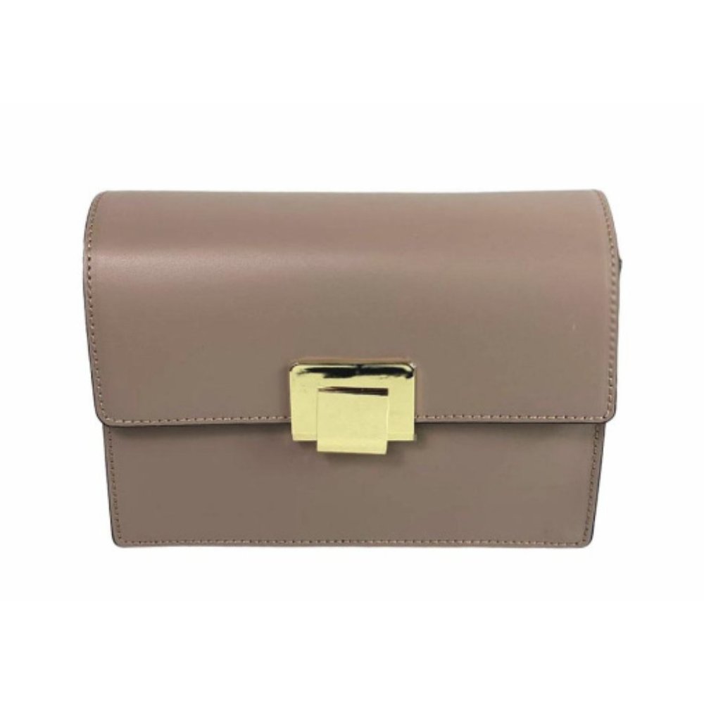 Ivan Troy Grey Women's Lila Beige Italian Shoulder Leather Straps HandBag